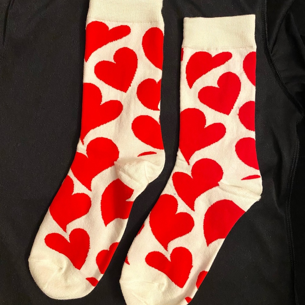 Charming Red Heart Patterned Socks | Keep love in the air with your feet - Picture 4 of 9